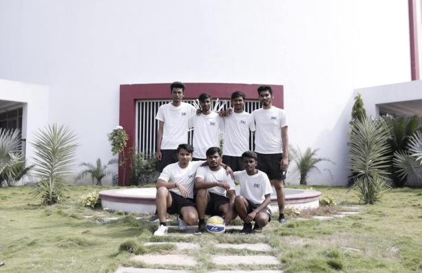 Sports team celebrating